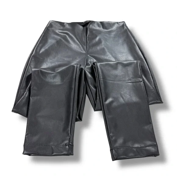NWT Banana Republic Leggings Womens Size‎ S Faux Leather Black High Rise Pants - Picture 5 of 11